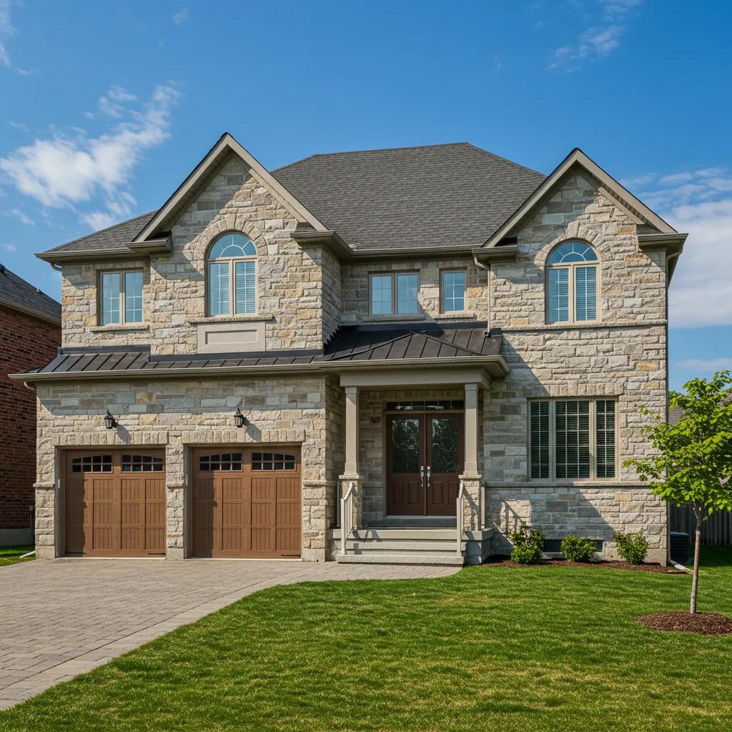 Beautiful stone masonry home in the GTA showcasing durability and aesthetic appeal